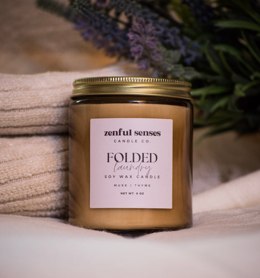 Folded Laundry Candle